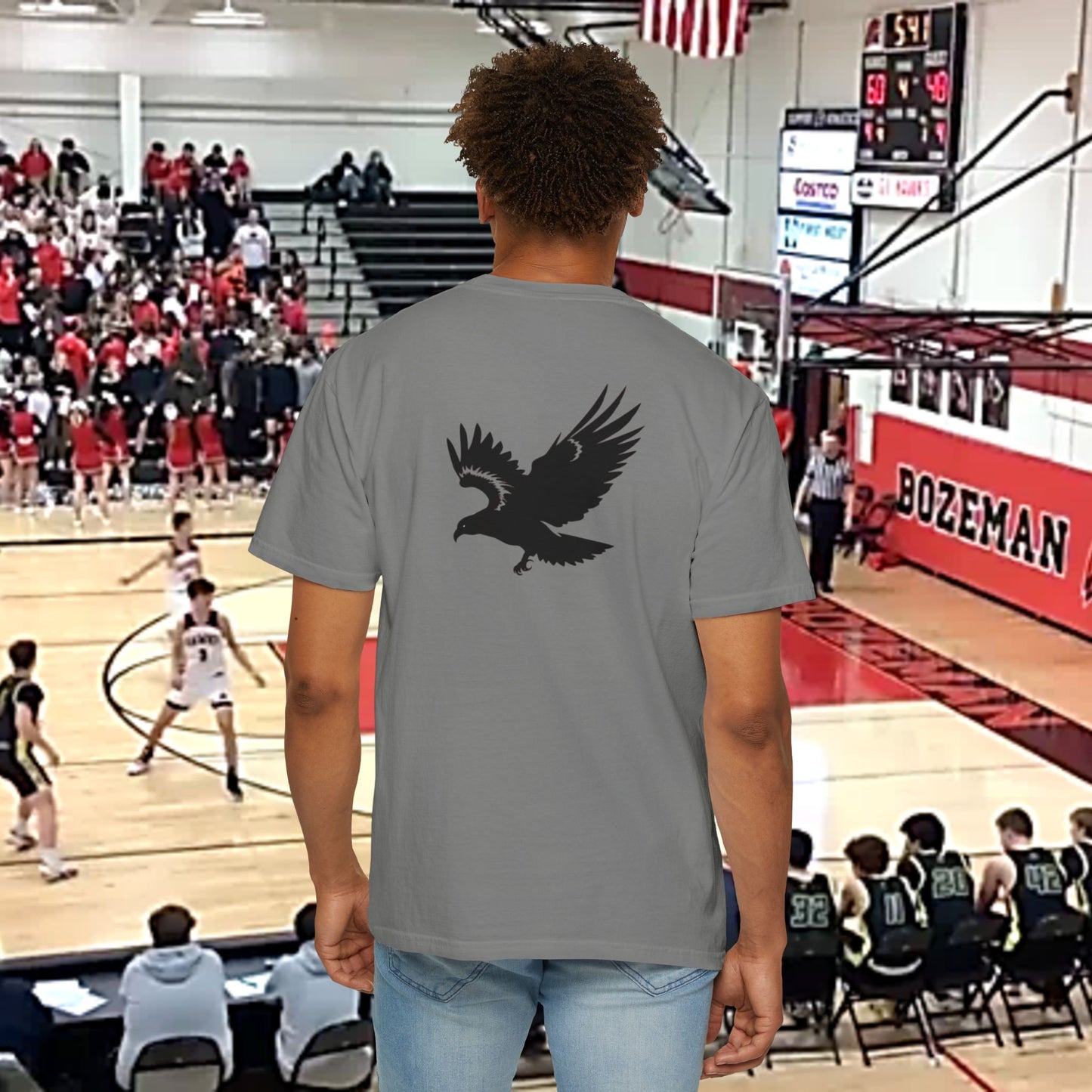 Hawk Unisex Garment-Dyed T-shirt | Sporty Style, Team Spirit, Casual Wear, Gift for Fans, Everyday Comfort