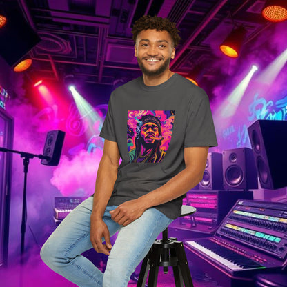 Vibrant Unisex Graphic Tee, Funky Smoke Art Shirt, Casual Streetwear, Gift for Music Lovers, Trendy Summer Top, Unique Festival Wear