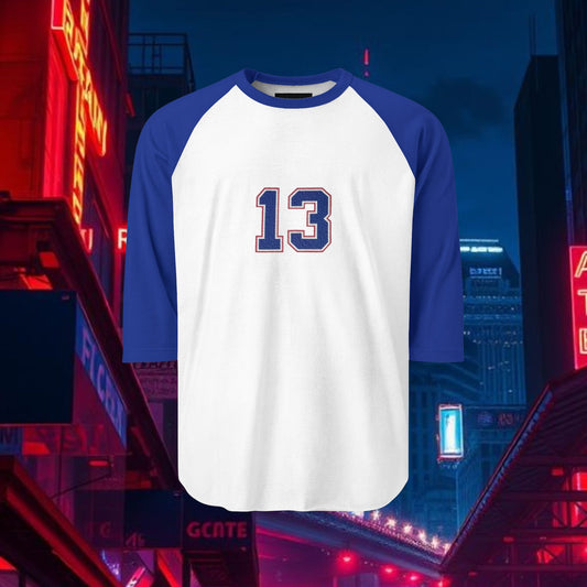 Baseball Stars Raglan Shirt, Unisex Tee for Sports Lovers, Perfect Gift for Game Day, Casual Outfit, Team Spirit Wear, Number 13 Shirt