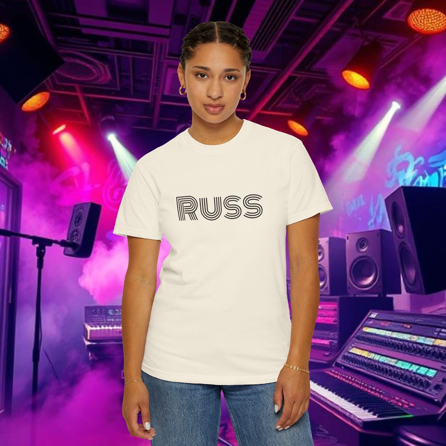 Russ Unisex T-Shirt with Retro Design, Hip-Hop Shirt, Casual Wear, Unique Style, Russ Apparel