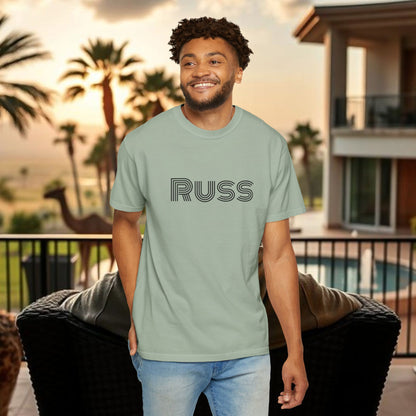 Russ Unisex T-Shirt with Retro Design, Hip-Hop Shirt, Casual Wear, Unique Style, Russ Apparel