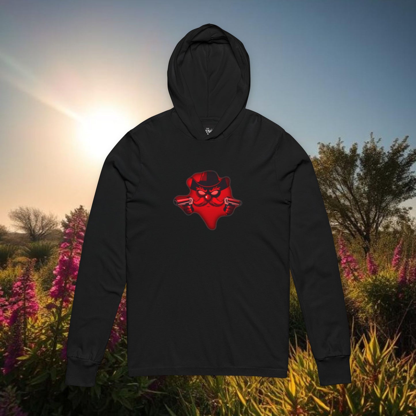 Stylish Hooded Long Sleeve Tee, Perfect for Sports Events, Casual Wear, Gift for Fans, Cozy Streetwear, Unique Design