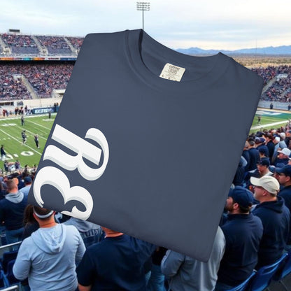 Reno Tee, Vertical Reno Logo and Subtle Wolf Graphic, Soft Style Shirt, Perfect style for Gameday