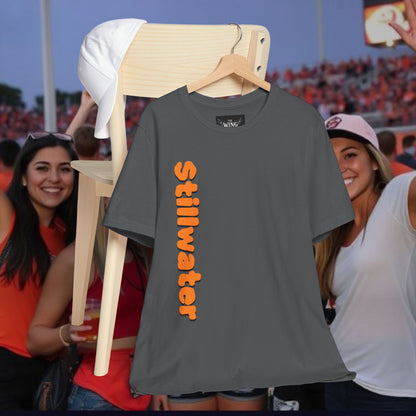 Stillwater Statement Tee, Unisex Short Sleeve Shirt, Casual Wear, College Gear, Festival Outfit, Unique Graphic Tee