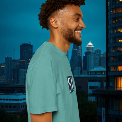 #51 Retro Unisex Garment-Dyed T-shirt with Minimalist 51 Design, Casual Wear, Seattle Fans, Birthday, Everyday Comfort