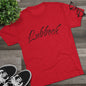 Lubbock Script Tee — Red Cowboy Skull Graphic Crew Shirt, Tri-Blend, Super Soft T-Shirt, Perfect for Gameday