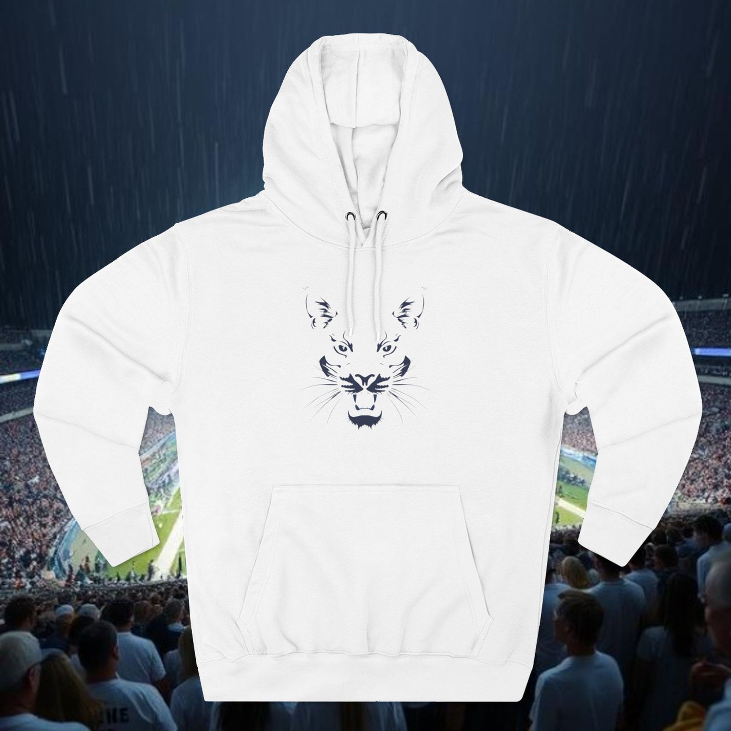 White Out Hoodie - Cozy Fleece, Stylish Layer, State College Gift, Casual Wear, Trendy Outfit, Winter Essential