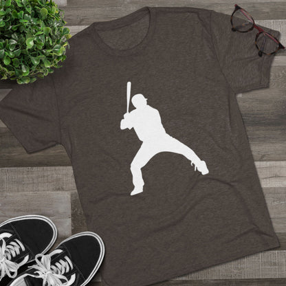 Baseball Batter Tee — Silhouette Front with Number 5 Back