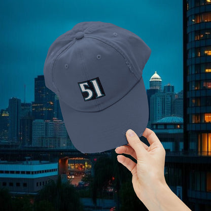 #51 Legends Distressed Cap with Vintage 51 Design | Casual Hat for Everyday Style, Trendy Accessories
