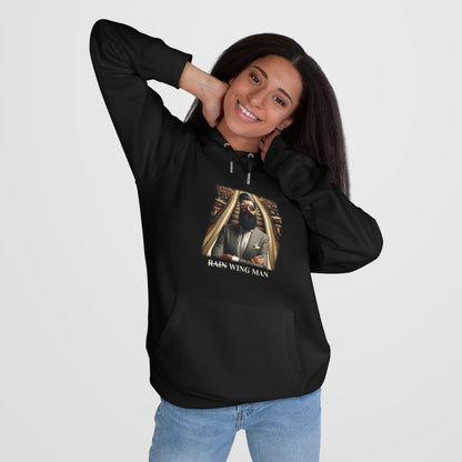 Wing Man Hooded Sweatshirt - Cozy Graphic Hoodie for King Vibe Lovers, Perfect for Casual Wear, Gifts, and Celebrations