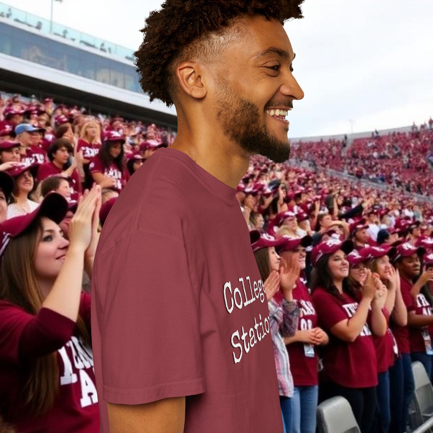 College Station Unisex Garment-Dyed T-Shirt | Casual Wear, College Apparel, Gift for Students, Everyday Style, Trendy Tees