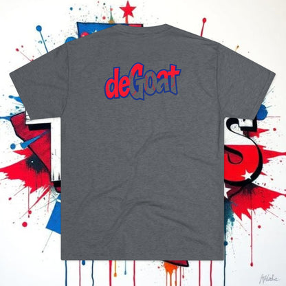 deGoat Pitcher Silhouette T-Shirt with Graffiti Logo on back and Silhouette of The GOAT on the front.