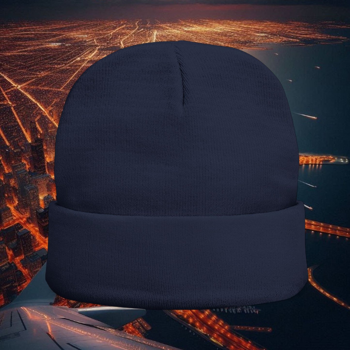 Bear Down Beanie Hat, Cozy Winter Hat, Gamedays in Chicago, Winter Knit Beanie