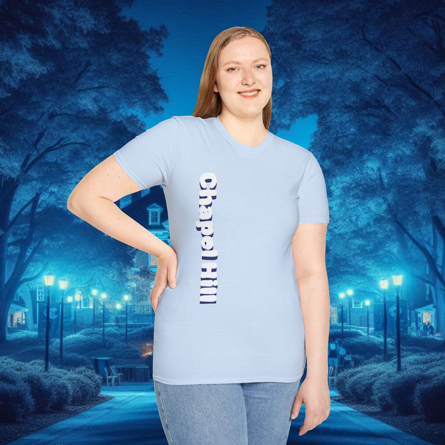 Chapel Hill 23 Unisex Softstyle T-Shirt - Casual Fan Tee, Sportswear, College Apparel, Gift for Graduates, Game Day Shirt