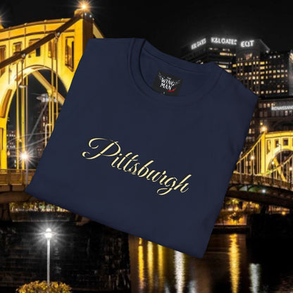 Pittsburgh Softstyle Tee, Unisex Graphic T-Shirt, Casual Wear, Sports Fan Apparel, Gift for Him/Her