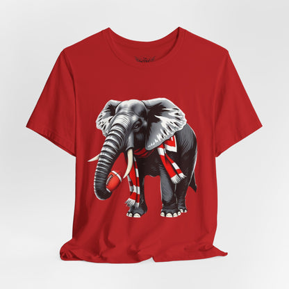 Elephant Graphic Tee — Cute Elephant Wearing Scarf T-Shirt