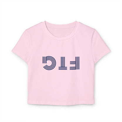 Upside Down FTG Stylish Women's Baby Tee - Trendy Crop Top, Casual Outfits, Birthday Gift, Bobcat Games, Everyday Essentials