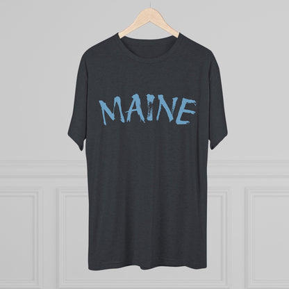 Maine Bear Paw Tee — Coastal State Graphic T-Shirt, Tri-Blend, Ultra Soft T-Shirt, Perfect for Gameday