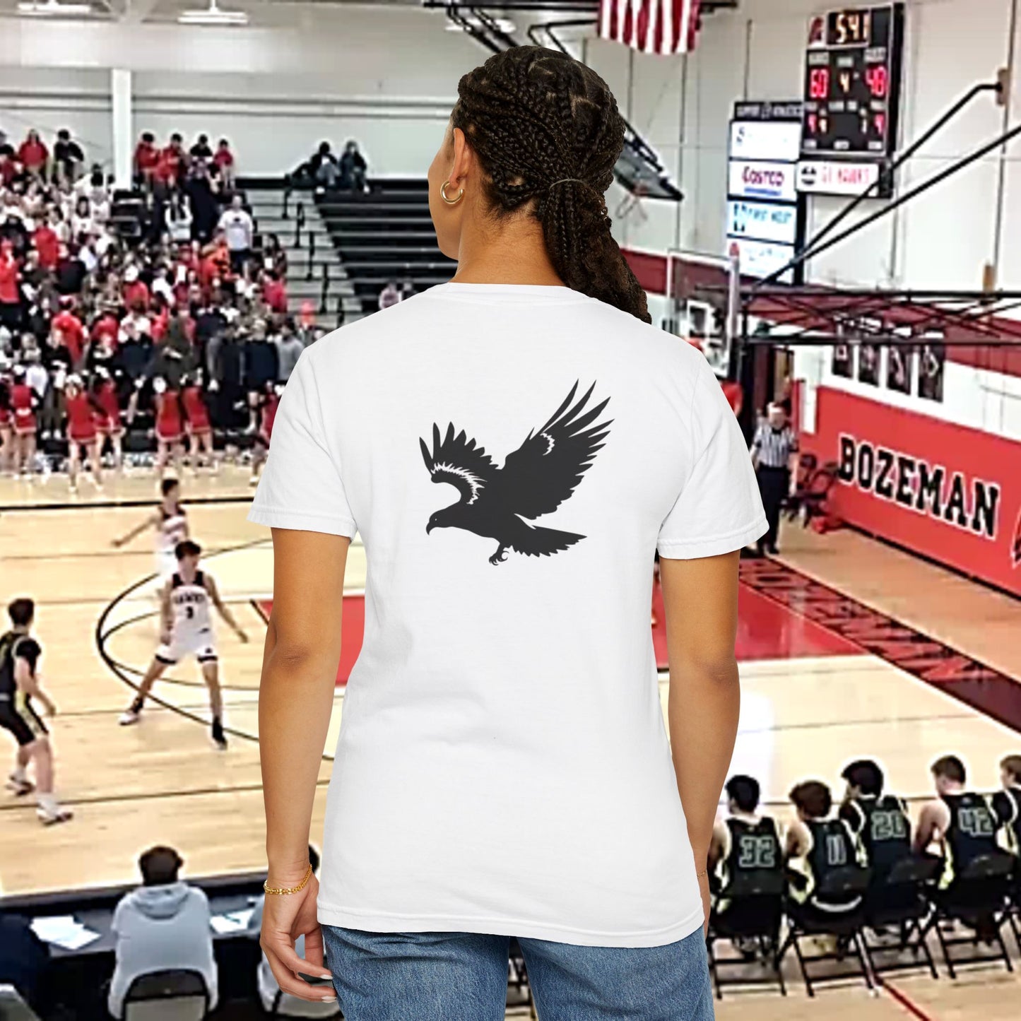 Hawk Unisex Garment-Dyed T-shirt | Sporty Style, Team Spirit, Casual Wear, Gift for Fans, Everyday Comfort