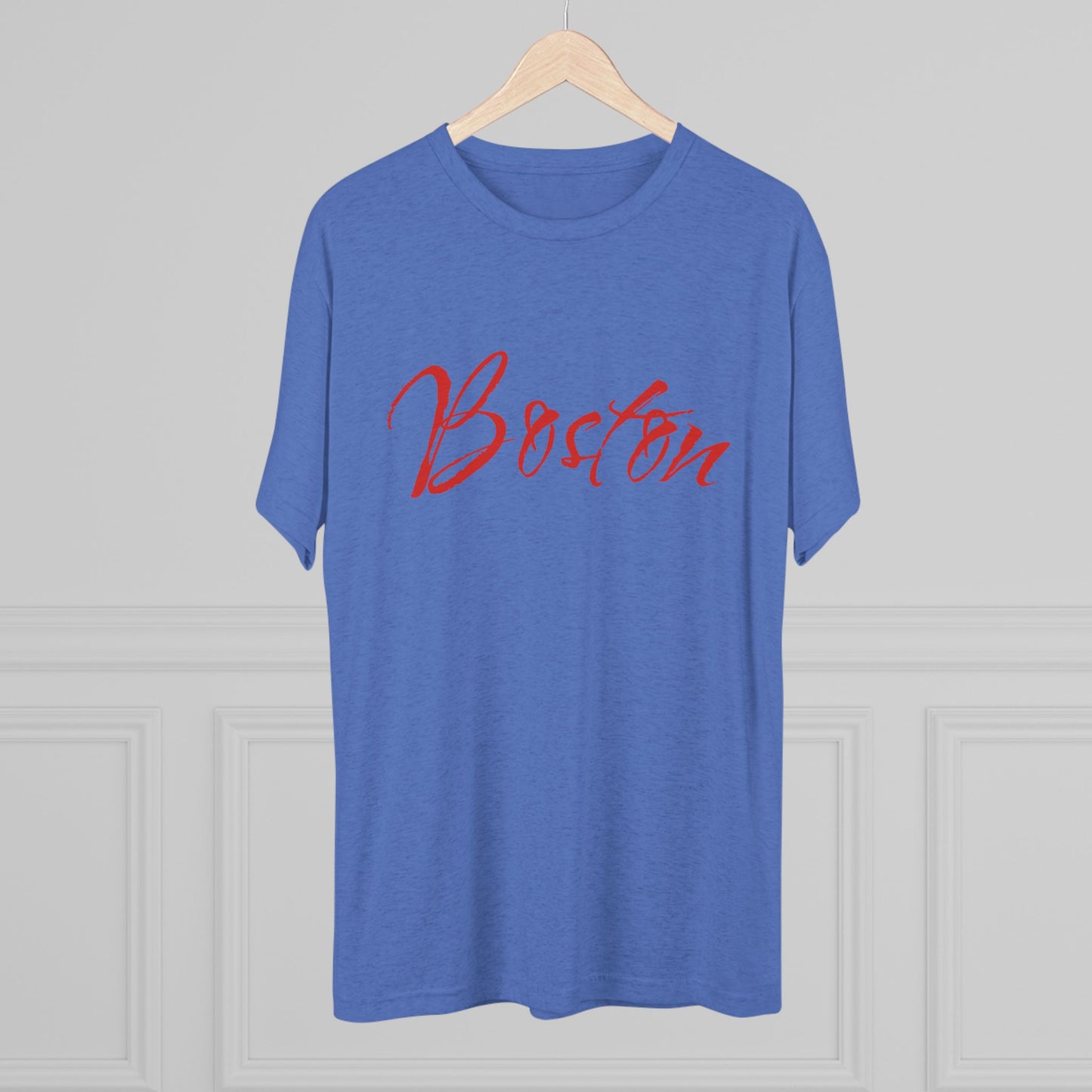 Boston Script Tee — Lightweight City Souvenir T‑Shirt, Super Comfortable Tri-Blend, Perfect for Gameday