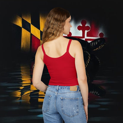 Fear Turtle Print Women's Tank Top, Cool Summer Apparel, Gym Top, Festival Wear, Maryland Fashion