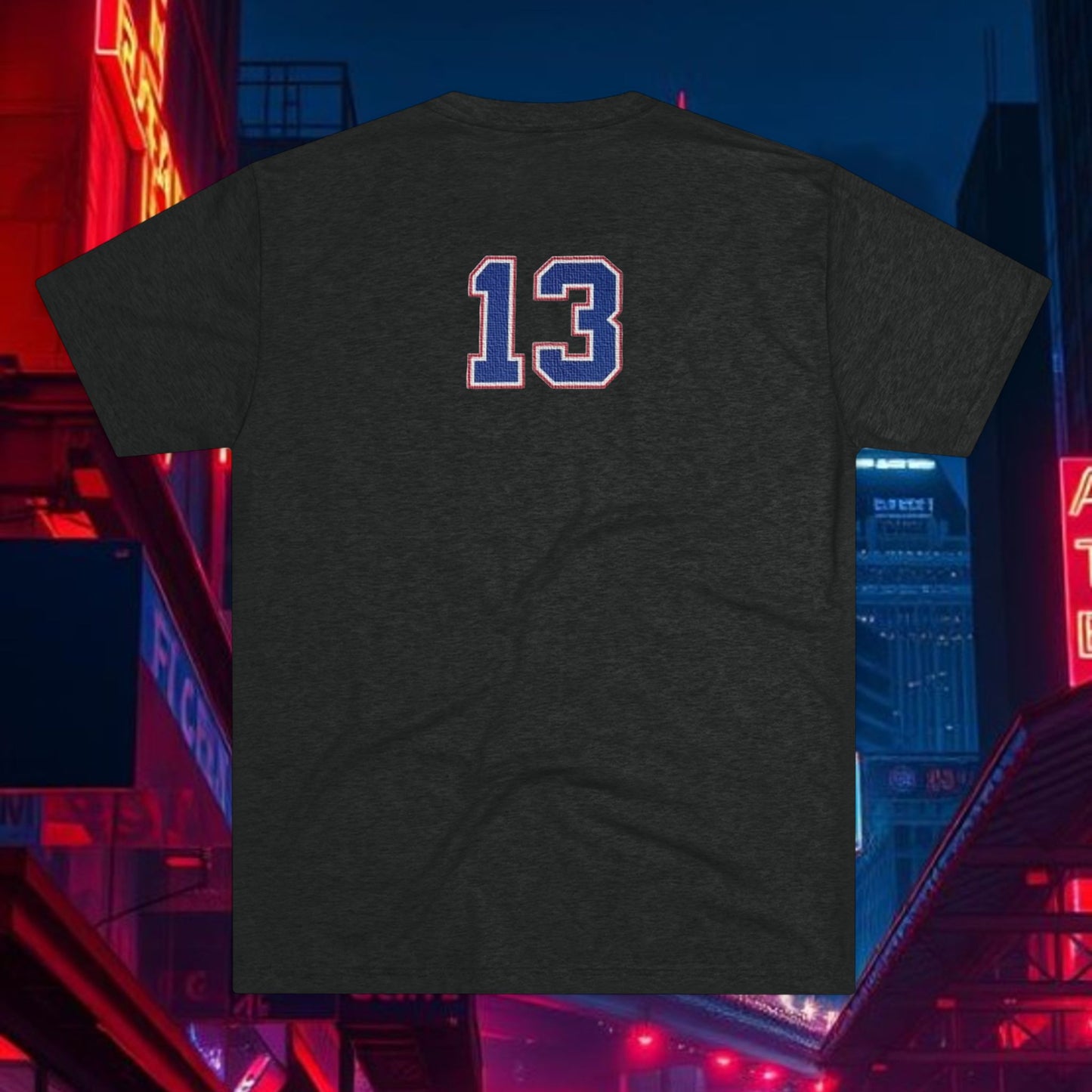 Baseball Stars Silhouette Tee - #13 on the Back, Baseball Legends, Soft Style Tri-Blend T-Shirt Perfect for Gameday