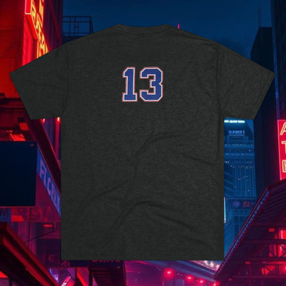 Baseball Stars Silhouette Tee - #13 on the Back, Baseball Legends, Soft Style Tri-Blend T-Shirt Perfect for Gameday