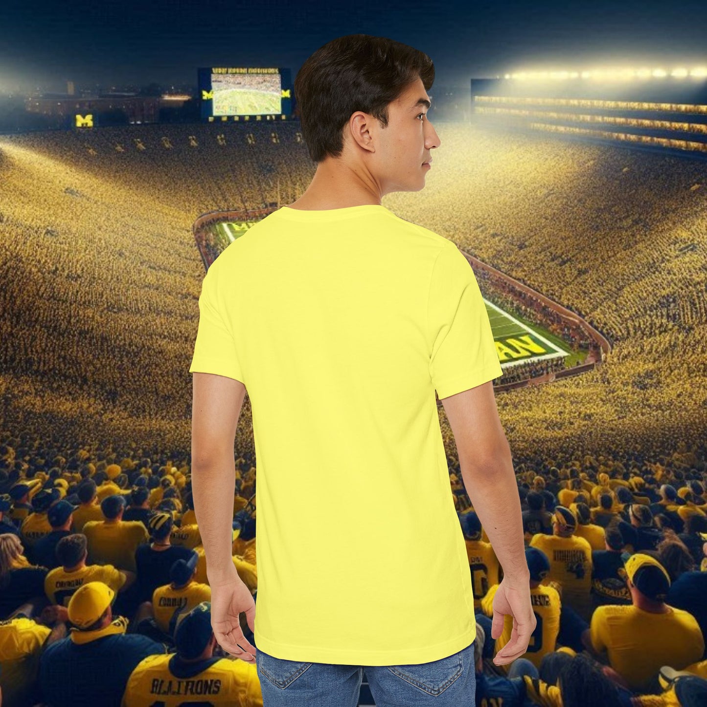 I Hate Ohio State Tee, Unisex Jersey Short Sleeve Tee, Game Day Shirt, College Sports Apparel, Football Fan Gift, Yellow Tee