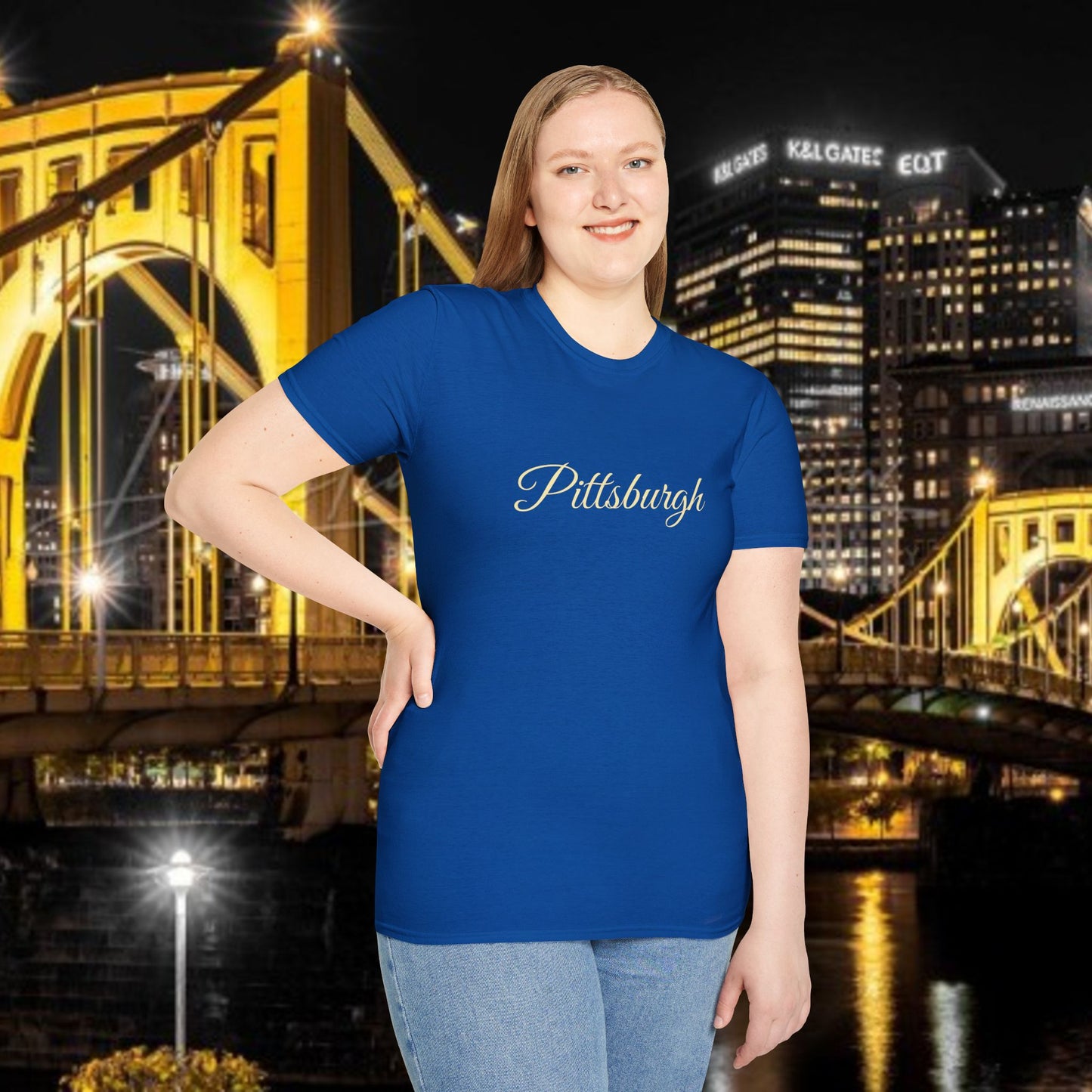 Pittsburgh Softstyle Tee, Unisex Graphic T-Shirt, Casual Wear, Sports Fan Apparel, Gift for Him/Her