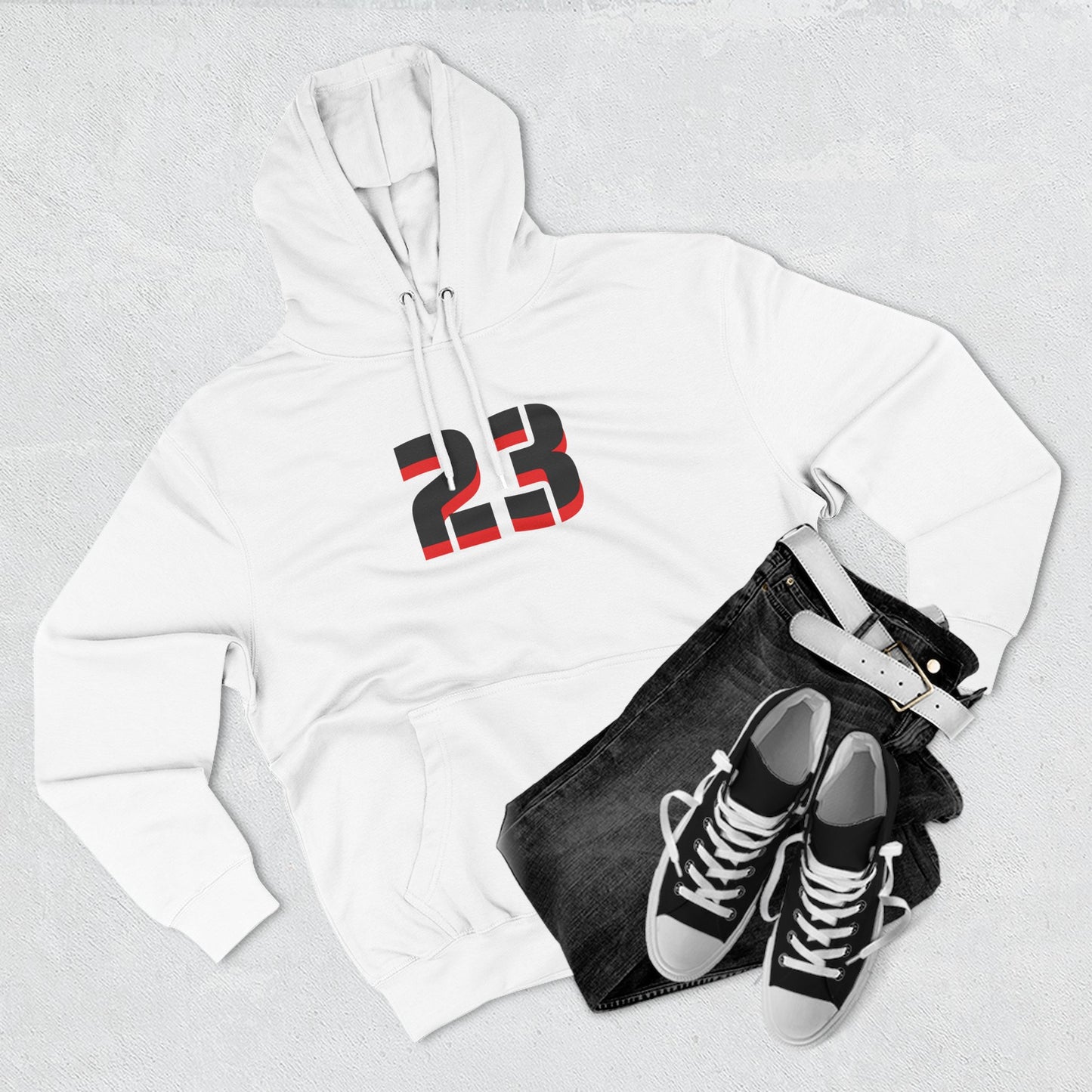 23 Fleece Hoodie, Stylish Sportswear for Game Day, Unisex Sweatshirt, Athletic Fashion, Cozy Hoodie, Perfect for Fans