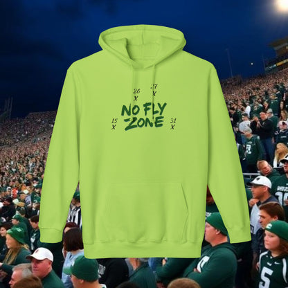 Unisex Hoodie, No Fly Zone Sweatshirt, College Apparel, Spartan Fan Gear, Gift for Him/Her, Made in USA