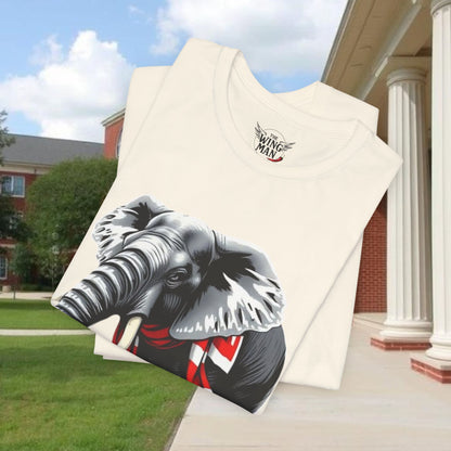 Elephant Graphic Tee — Cute Elephant Wearing Scarf T-Shirt