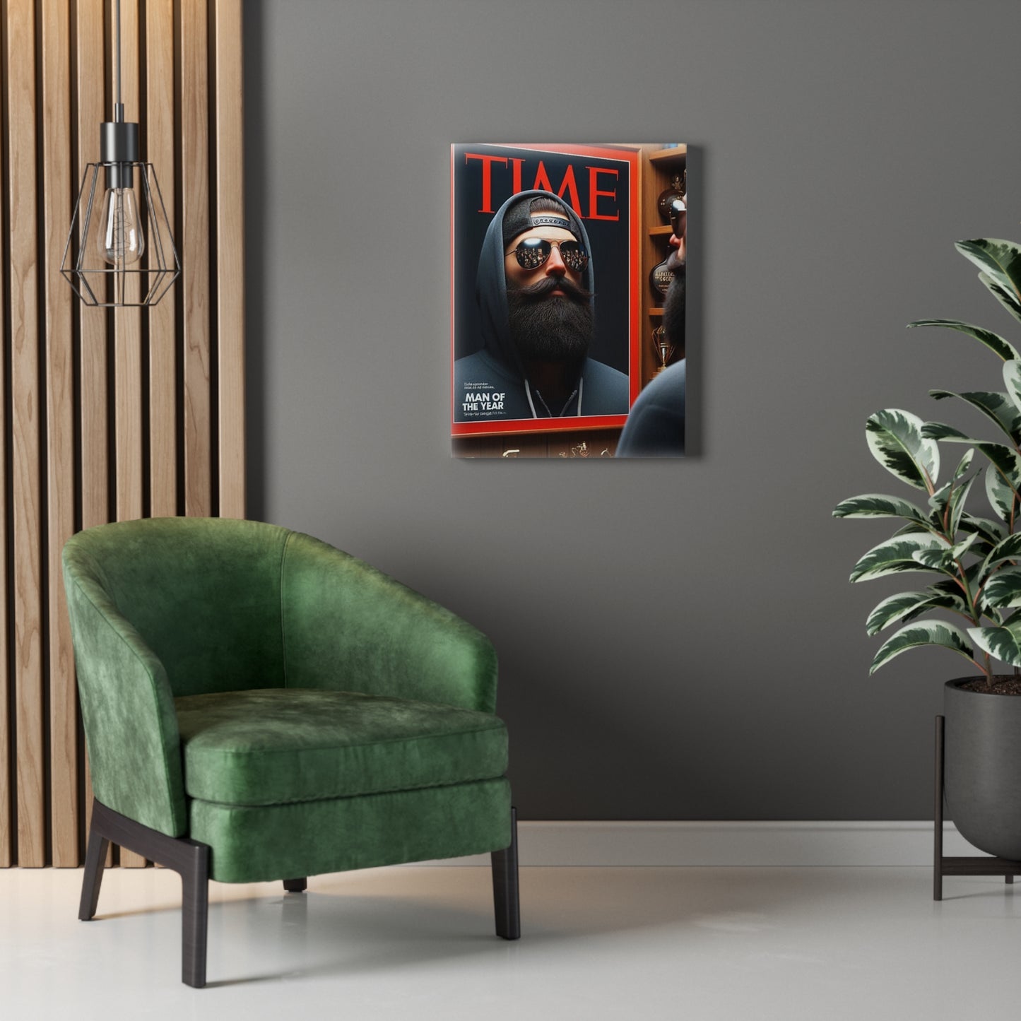 Man of the Year Canvas Art Print, Gift for Him, Cool Wall Decor, Unique Art Piece for Friends, Men's Room Decor, Birthday Gift Idea