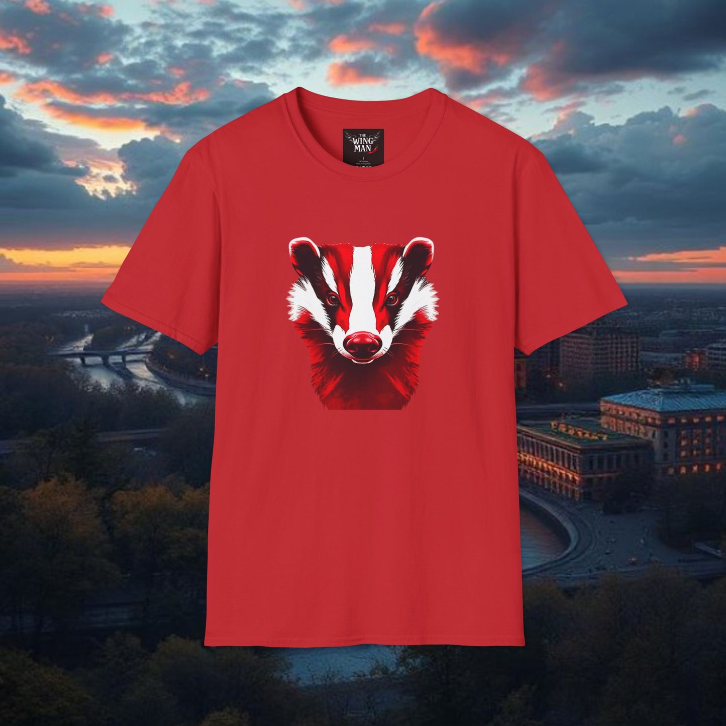 Badger Graphic Unisex T-Shirt | Sporty Comfort Tee, Gift for Fans, Game Day Apparel, College Spirit Wear, Outdoor Activities