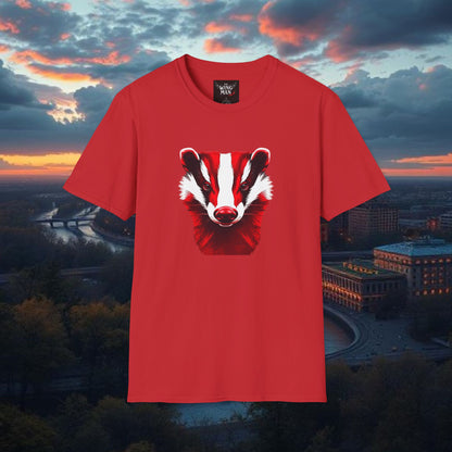 Badger Graphic Unisex T-Shirt | Sporty Comfort Tee, Gift for Fans, Game Day Apparel, College Spirit Wear, Outdoor Activities