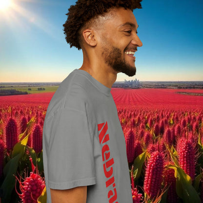 Lincoln Nebraska Area Code T-Shirt — White Tee with Red "Nebraska" & 402 Back Print, Soft-Style T-Shirt