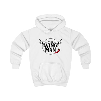Kids Hoodie - "The Wing Man" Graphic Hoodie with Wings & Chili Pepper Design
