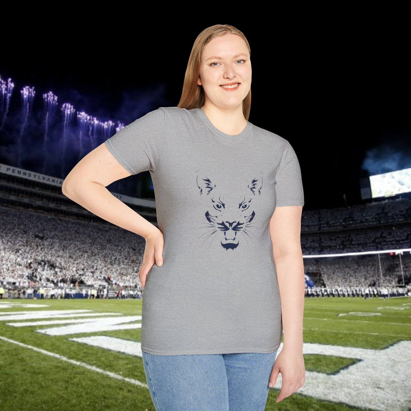Fierce Silhouette Graphic T-Shirt, Unisex Tee, Gameday Shirt, Casual Wear, College Fashion, Gift for White Out Game