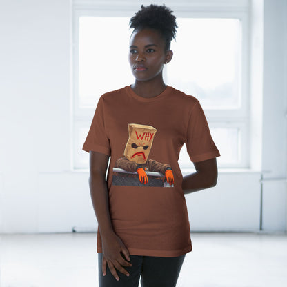 Why Bag Head T-Shirt — Funny Sad Paper Bag Face Tee