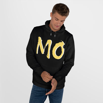 MO Graphic Hoodie — Bold Brushstroke Lettering Pullover, Perfect for Gamedays