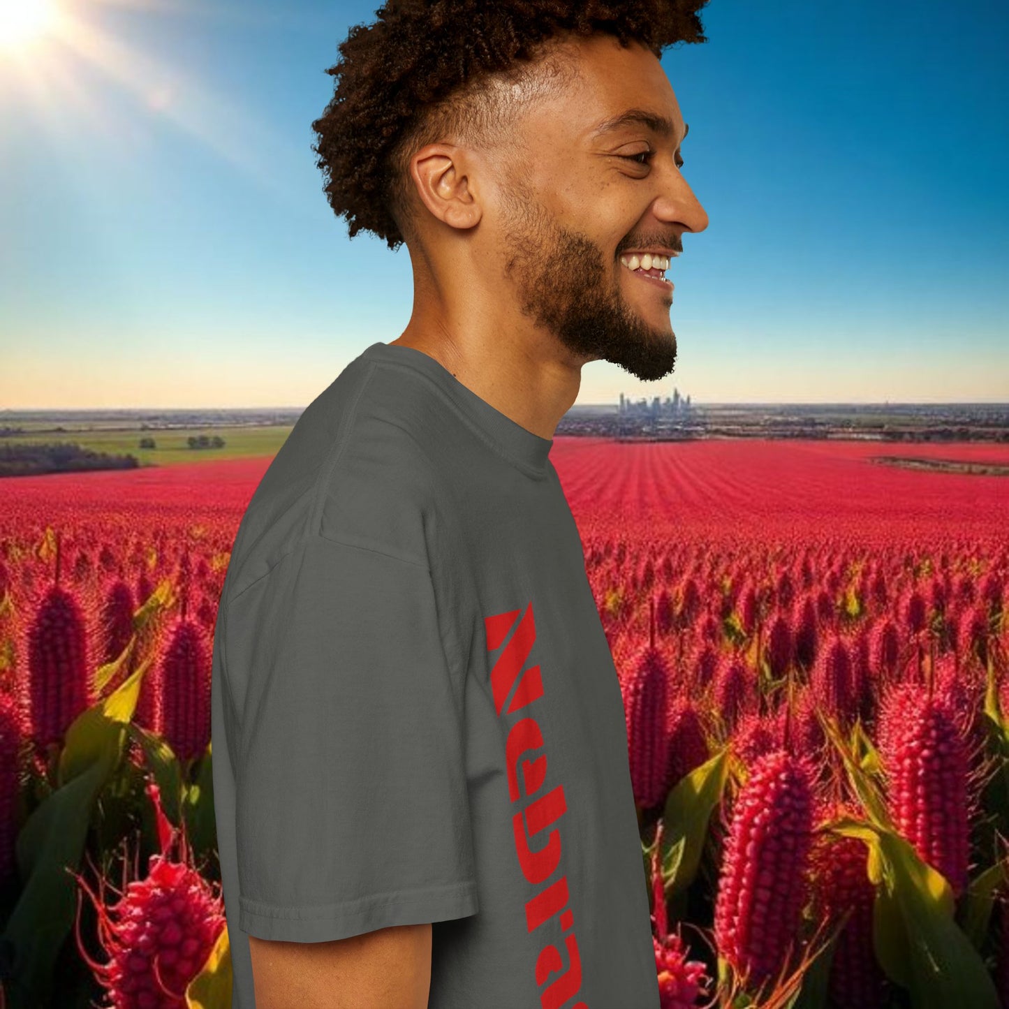 Lincoln Nebraska Area Code T-Shirt — White Tee with Red "Nebraska" & 402 Back Print, Soft-Style T-Shirt