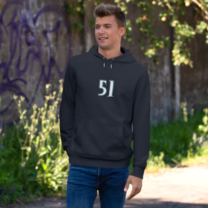 Legends #51 Hooded Sweatshirt - Cozy Gift for Him/Her, Casual Wear, Seattle in Japanese, Streetwear