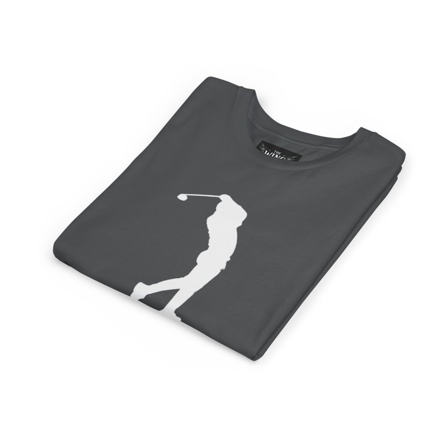 Youth Golf T-Shirt — Silhouette Golfer Short Sleeve Tee