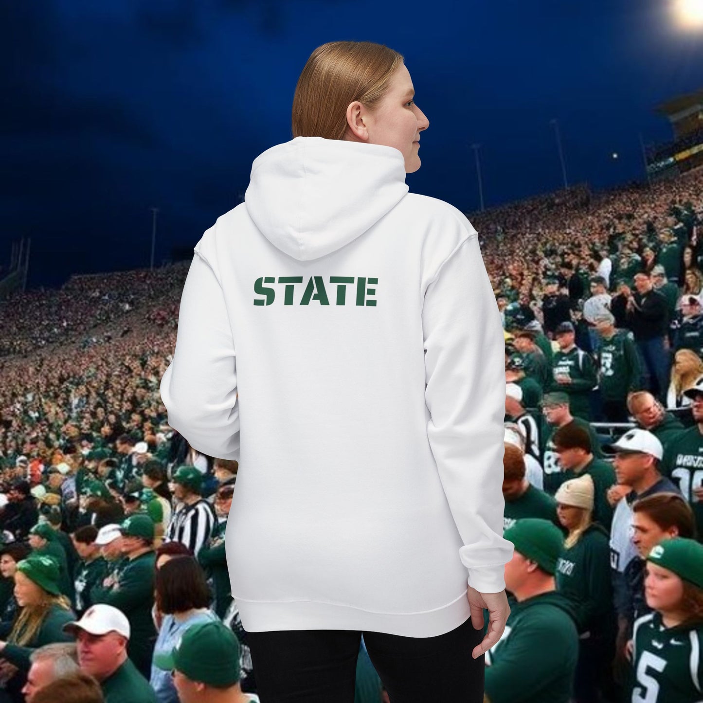 Unisex Hoodie, No Fly Zone Sweatshirt, College Apparel, Spartan Fan Gear, Gift for Him/Her, Made in USA