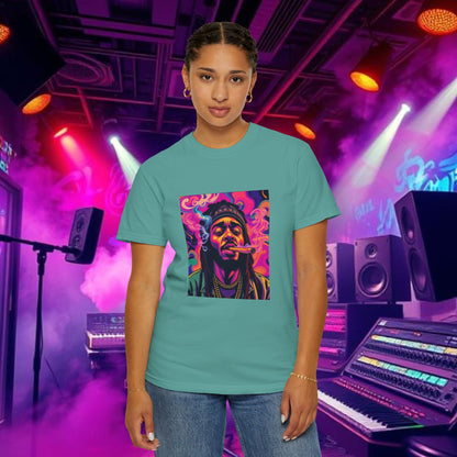 Vibrant Unisex Graphic Tee, Funky Smoke Art Shirt, Casual Streetwear, Gift for Music Lovers, Trendy Summer Top, Unique Festival Wear