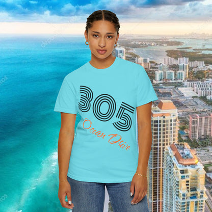 305 Ocean Drive T-Shirt — Miami Beach Garment-Dyed Tee