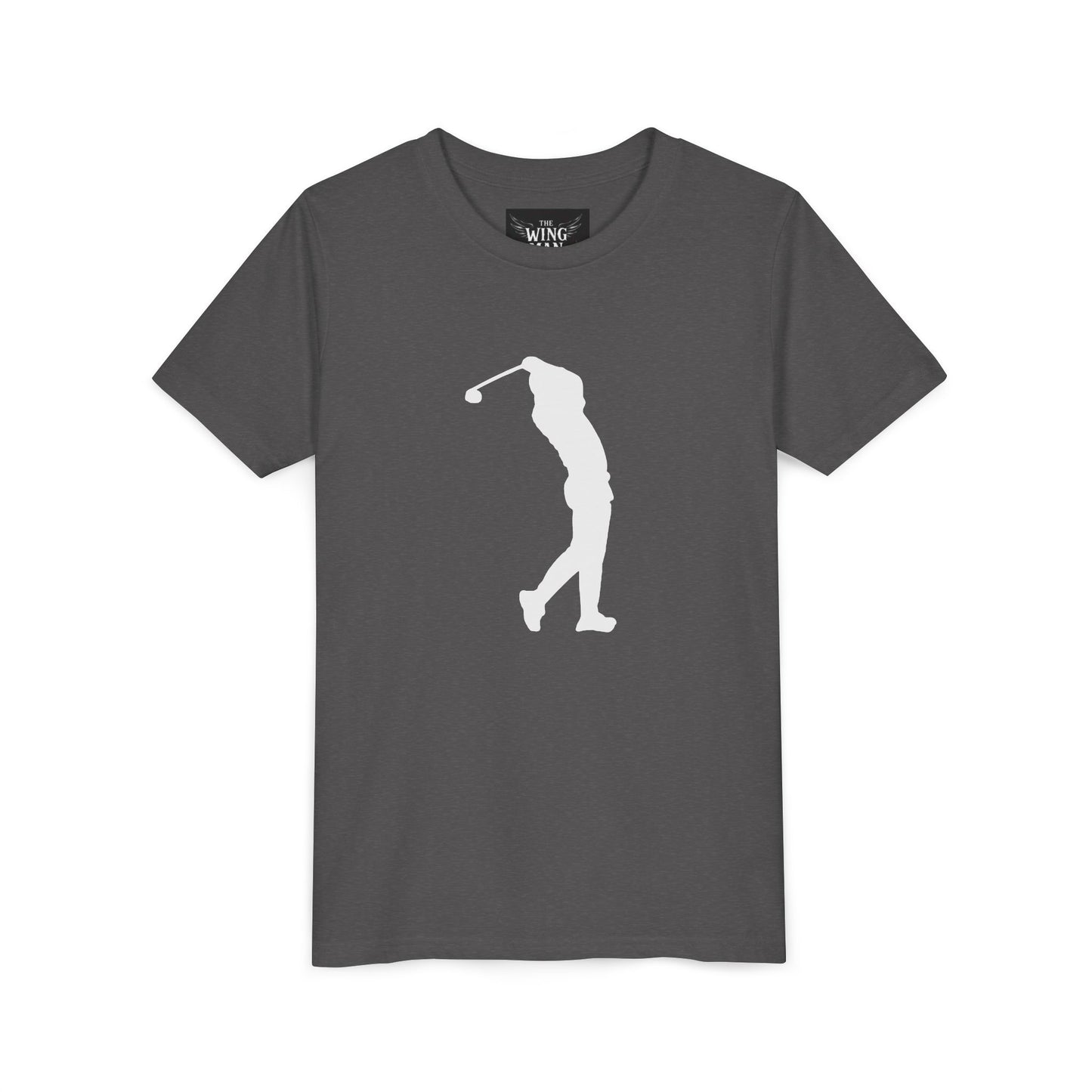 Youth Golf T-Shirt — Silhouette Golfer Short Sleeve Tee