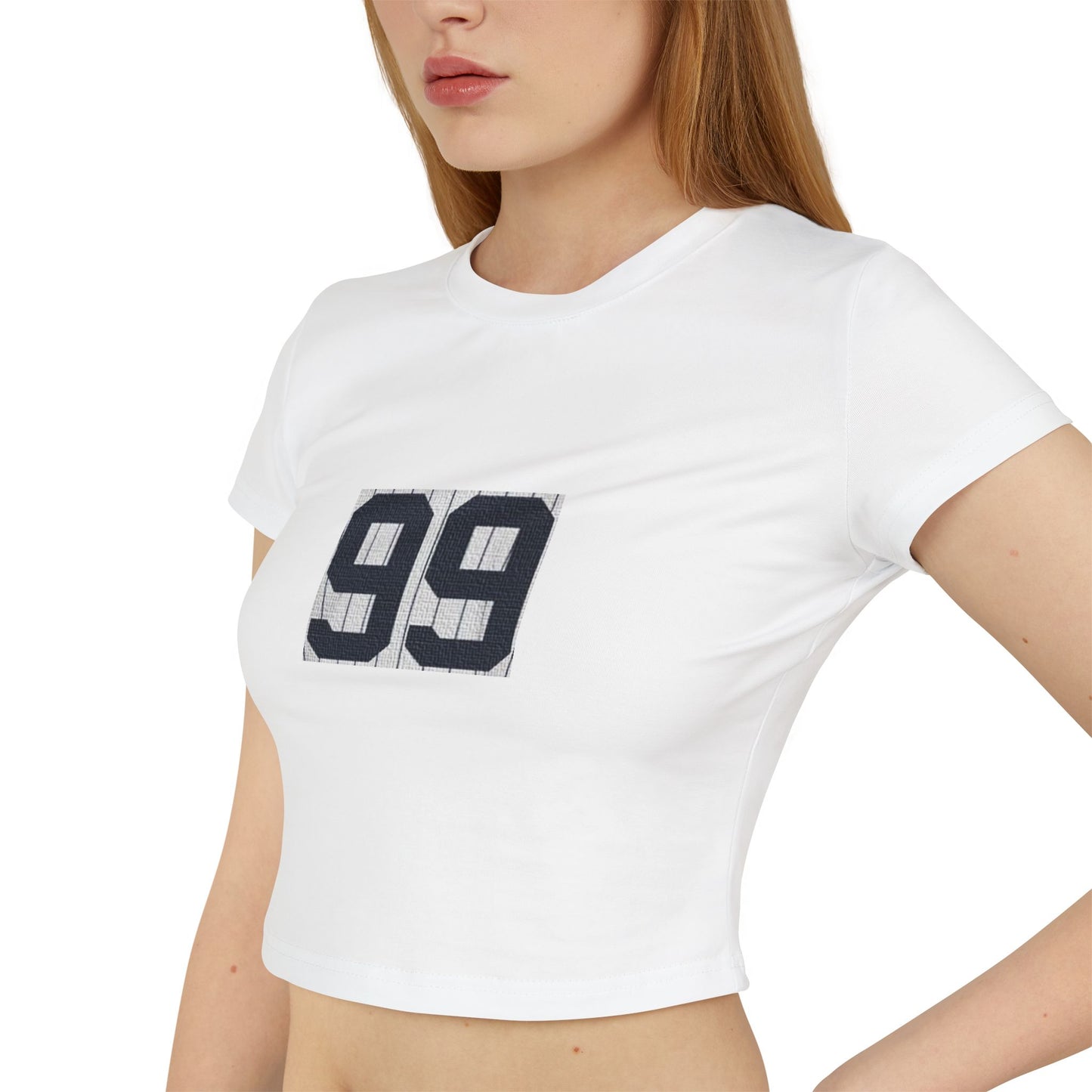 Baseball Stars 99 Graphic Women's Baby Tee, Cute Casual Top, Trendy Crop Tee, Summer T-Shirt, Gift for Her, Unique Party Wear