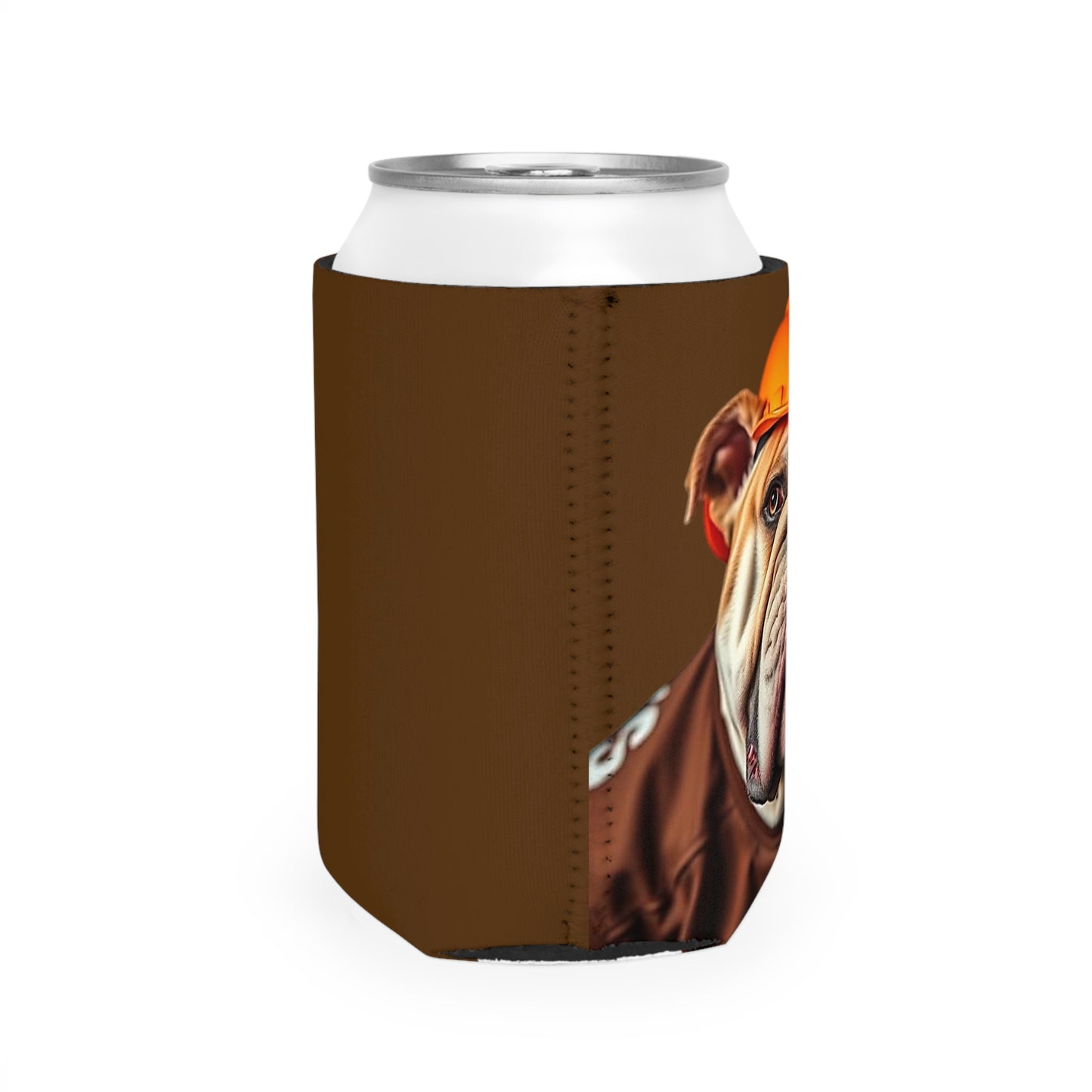 Fun Bulldog Can Cooler Sleeve - Perfect for BBQs, Tailgates, or Gifts! Beverage Insulator, Dog Lover Accessory, Funny Drink Holder