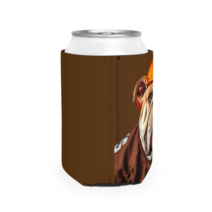 Fun Bulldog Can Cooler Sleeve - Perfect for BBQs, Tailgates, or Gifts! Beverage Insulator, Dog Lover Accessory, Funny Drink Holder
